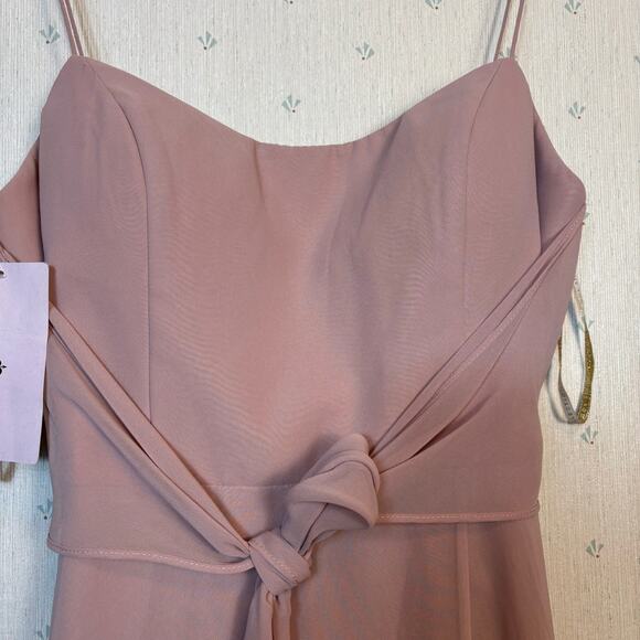 Jenny Yoo Long Bridesmaid A Line Dress Size 10  Sweetheart Neck Cutout Back NWT - Picture 9 of 10